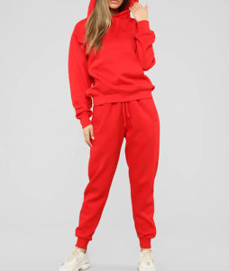 Custom Logo Cotton Slim Fitted <b>Fleece</b> <b>Jogger</b> and Hoodie Sportswear Two Piece Set For <b>Woman's</b> Sweatsuit - Product Image 2