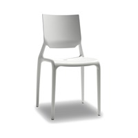 Chaise monobloc empilable en polymère pour usage intérieur et extérieur, chaise légère pour café, bistrot, restaurant, fabriquée en Italie