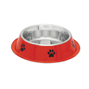 Modèle d'alimentation en acier inoxydable Empreintes rouges-Taille XS - Product Image 1