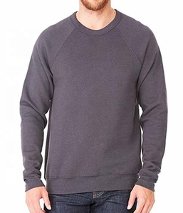 Couleur noire à manches longues sweat chemises Bella toile 3901 éponge polaire col rond sweat fabricant sweats à capuche en gros - Product Image 4