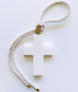 ไม้กางเขนหินอ่อนสีขาวแบบทันสมัยขนาดมาตรฐาน - Product Image 1