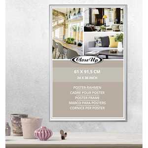 Cadre photo en aluminium argenté mat 61 x 91,5 cm, cadre carré pour affiche format A4 en alliage métallique - Product Image 5