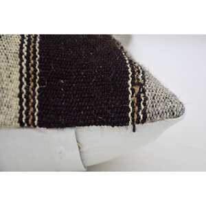 Almohada de retazos Kantha de lana Beige, almohada rústica esponjosa bordada Vintage de lujo de 14x14 pulgadas para uso en el suelo - Product Image 4