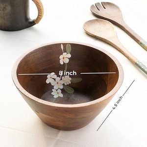 Bol en bois décoratif sculpté à la main pour la cuisine moderne servant des fruits dans la conception intérieure de la maison prix de gros - Product Image 6