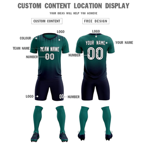 Sublimación de color degradado, uniforme de fútbol, hecho en fábrica, el mejor estilo, ropa de fútbol para hombres, camisetas de alta calidad para adultos - Product Image 3