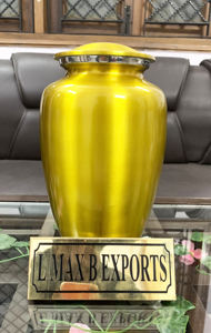 Urnas de cremación para adultos de color cereza transparente de metal para cenizas humanas con bolsa de terciopelo gratis precio al por mayor - Product Image 2