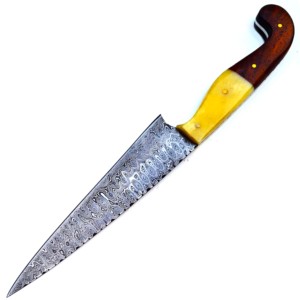 ชุดมีดสเต็กแบบใบมีดคงที่ทำจากเหล็กดามัสกัสญี่ปุ่น11 "ทำด้วยมือสำหรับการตั้งแคมป์กลางแจ้ง - Product Image 3