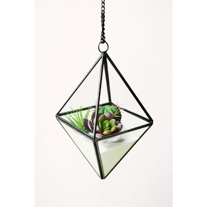 Bronze fini bougeoir métal verre chambre côté lanterne pour décoration Terrarium lanterne en verre pour la décoration de la maison - Product Image 3