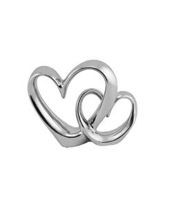 รูปปั้นเชื่อมต่อสองวงกลม ทำจากอะลูมิเนียม งานศิลปะโลหะสมัยใหม่ ของตกแต่งห้องนั่งเล่น ของขวัญวันวาเลนไทน์ ของขวัญงานแต่งงาน - Product Image 1