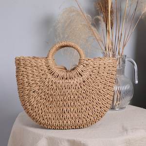 Bolsos de noche de mimbre tejidos a mano naturales 100% para mujer, bolsos de mano para viajes y uso diario, venta al por mayor de India - Product Image 4