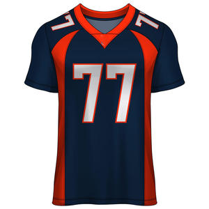 Camiseta de Fútbol Americano Personalizada al por Mayor, Transpirable, con Malla Cosida, Talla Grande, Verano, 100% Poliéster, Impresión Digital, Ropa de Equipo - Product Image 6