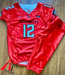 Spandex sublimé personnalisé pour maillot pantalon intégré ensembles d'uniformes de football américain respirant antibactérien séchage rapide Plus - Product Image 1