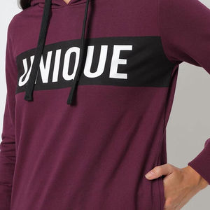 Sudadera con capucha de lana de algodón 100% de gran tamaño para mujer, logotipo personalizado con cremallera, moda de calle, bordado 3D, colores propios, logotipo frontal, ajuste holgado, OEM - Product Image 6