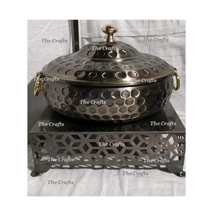 Plat de service chauffant antique de qualité supérieure, taille et forme personnalisées, avec chowkhi - Product Image 4