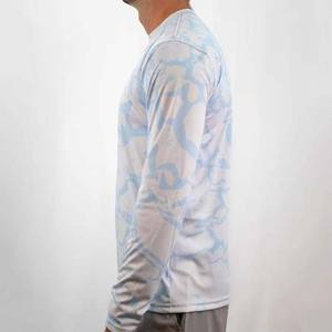 Venta directa de fábrica, superventas, camisetas de pesca transpirables UV para hombre, ropa deportiva, patrón de impresión personalizado, camisetas bajas por sublimación - Product Image 2