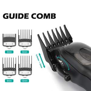 Kit de Corte de Pelo con Cuchilla en T Recargable por USB, Cortadora de Pelo Eléctrica Ajustable para Hombre, Pantalla LED, Resistente al Agua IPX7, para Uso en Casa y Hotel - Product Image 4