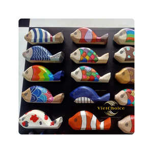 Vente en gros de décorations murales en bois représentant des poissons et des créatures marines - Artisanat en bois écologique, couleur personnalisée, design moderne, décoration murale pour Pâques - Product Image 1