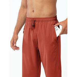 กางเกงผู้ชายแนวสตรีทเอวยางยืดมีกระเป๋าหลายกระเป๋ากางเกงผ้าถักสีทึบออกแบบได้ตามต้องการ - Product Image 4