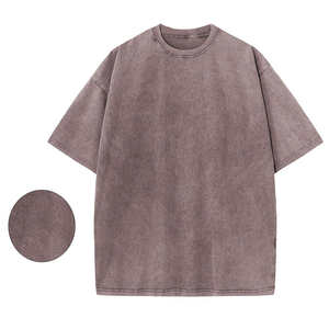 T-shirt léger lavé à l'acide en matériau respirant pour hommes Nouveau T-shirt élégant pour hommes - Product Image 2