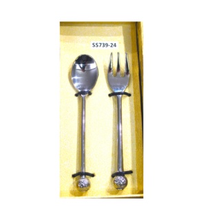 Juego de tenedor de cuchara de Metal hecho a mano de diseño moderno de lujo, Decoración de mesa de cubiertos para boda con embalaje de caja de regalo - Product Image 6