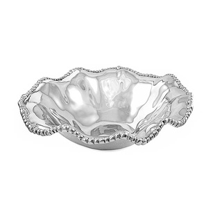 Bol de service à fruits secs personnalisable Bols de service en métal de qualité supérieure Bol fait à la main en métal aluminium argent or fini - Product Image 5