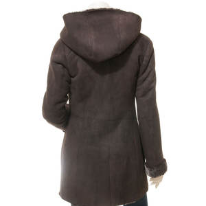 Vente chaude de haute qualité femmes mode vestes en cuir | Original en cuir taille personnalisée col à capuche longue femmes veste en cuir - Product Image 2