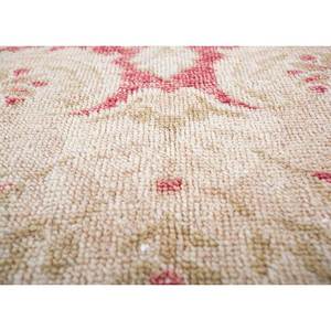 Alfombra de Lana Anudada a Mano de Gran Tamaño, Diseño de Medallón Rojo y Naranja, para Sala de Estar, Pasillo Rectangular, Modelo Pae-1828 - Product Image 3