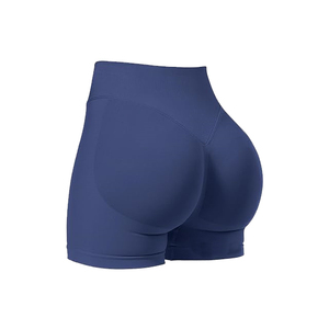 กางเกงขาสั้นออกกำลังกายเล่นยิมทำจากผ้าสแปนเด็กซ์/ ไนลอนสีพื้นสำหรับเล่นฟิตเนสออกกำลังกายเล่นโยคะฟิตเนสออกแบบได้ตามต้องการแบบ2025 - Product Image 5