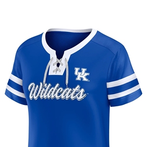 Jersey deportivo con cordones para hombre Kentucky Wildcats Royal Blue HBCU ropa frontal transpirable de punto de talla grande 100% algodón oficial Reino Unido - Product Image 3