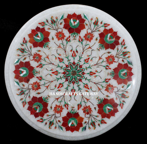 Premium Quality Beautiful Style White <b>Marble</b> <b>Table</b> Mother of Pearl Finished and <b>Top</b> <b>Marble</b> Sofa <b>Side</b> <b>Table</b> for Home Decoration - Product Image 1