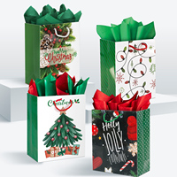 Wholesale Eco-Friendly Custom Printed Colorful Cardboard Paperboard Gift Bags Cotton Rope Handles Glossy Lamination for Holiday