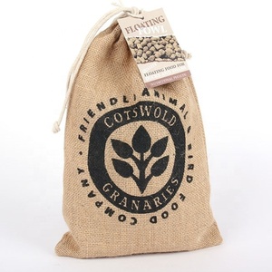 Eco-Friendly Custom Logo Canvas Tote Nature's Plain Design Foldable <b>Jute</b> Burlap Drawstring Gift <b>Bag</b> for <b>Shopping</b> - Product Image 2