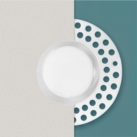 Diffuseur d'air de plafond sans cadre en ABS de 110 mm, grille d'aération encastrable pour système de ventilation de bureau et de maison moderne en cloisons sèches