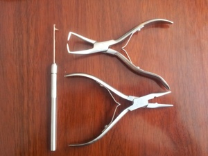 การต่อผมแบบมืออาชีพชุดเครื่องมือประดับด้วยลูกปัดพร้อมคีมห่วงกรรไกรกระเป๋าหนังปรับแต่งเครื่องมือต่อผม - Product Image 5