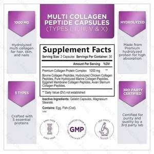 Cápsulas de Colágeno Vegano Orgánico de Marca Privada OEM para el Cabello, la Piel y las Uñas, Productos de Belleza - Product Image 4