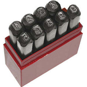 Juego de 10 Punzones de Puntos de Calidad Superior para Mano Derecha 3040 G, Cinceles Fríos Rectos en V para Mampostería, Bricolaje y Trabajos en Acero/Metal - Product Image 1