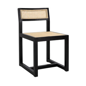 เก้าอี้ทานข้าวไม้สักแท้ คานายา ดีไซน์ทันสมัย ตกแต่งหวายสีดำ สไตล์โบราณ สำหรับใช้ภายในอาคาร - Product Image 2