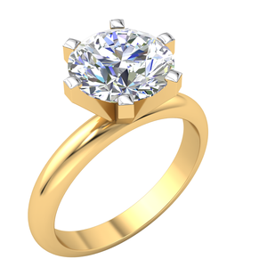 แหวนดีไซน์คลาสสิกสีทอง14K ของผู้หญิงพร้อม2.05Cts ชัดเจนเทียบกับเครื่องประดับเพชรที่ปลูกในห้องทดลอง - Product Image 1