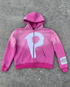 Manufacturer Custom Logo Fleece <b>Zip</b> Hoodies Unisex High Quality 100% Cotton Oversized Heavy Duty Lined Breathable Embroidered - Product Image 3