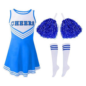 Nouvelle Collection 2026 : Tenue de Cheerleading pour Filles, Ensemble de Vêtements de Cheerleader pour Halloween avec Pompons - Product Image 3