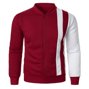 Proveedor OEM logotipo personalizado Unisex Stand Collar lienzo frontal Color bloque diseño transpirable estilo Vintage Varsity chaqueta - Product Image 1