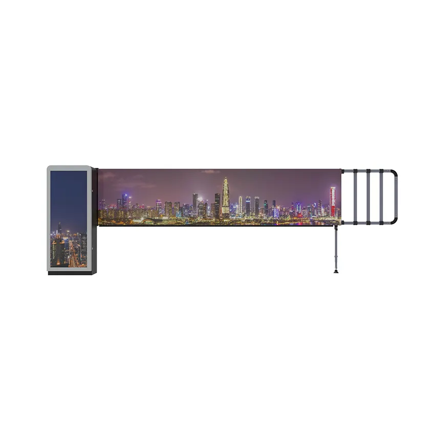 Puerta de barrera de publicidad comercial-Barrera de tráfico de caja de luz para publicidad y sistema de barrera de pluma