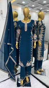 New Designer Party Wear <b>Top</b> Bottom Set with Dupatta Heavy Embroidery Quick Dry & Stretchable - Product Image 2