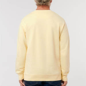 เสื้อกันหนาวคอกลมผ้าฝ้ายออร์แกนิคสีเหลืองอ่อนขนาดกลางใหม่คลาสสิก - Product Image 3