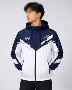 High Quality <b>Men</b> Hooded Windproof Windbreaker <b>Jacket</b> 100% Polyester Adult Outdoor Casual Comfortable Hot Selling Cheap Price - Product Image 1