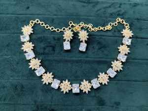 Conjunto de Joyería de Novia Vintage con Cuentas, Aretes con Diseño de Campanas de Perlas Indias de Moda, Collar Principal con Circonita, Joyería de Moda al por Mayor - Product Image 3