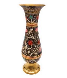 Vase à fleurs en laiton au design moderne personnalisé, fait main, pour décoration de table ou de bureau, pot à fleurs en métal pour mariages - Product Image 3