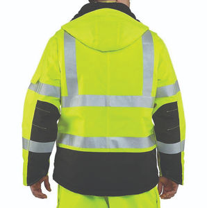 เสื้อแจ็กเก็ตมีเส้นขนแกะสองชั้นเพื่อความปลอดภัยชุดทำงานเพื่อความปลอดภัยสีเหลืองมองเห็นได้ชัดเจน - Product Image 4