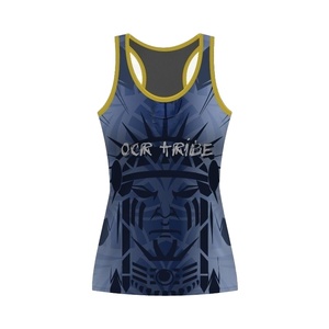 Camisetas sin mangas con espalda cruzada de algodón de alta calidad 100%, nuevas prendas deportivas de softbol con logotipo de sublimación para mujer - Product Image 1