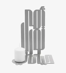 Dernier arrivage Bougie islamique en métal au design fabuleux Bougeoir photophore pour décoration de table Meilleure vente Bougeoir couleur or - Product Image 5